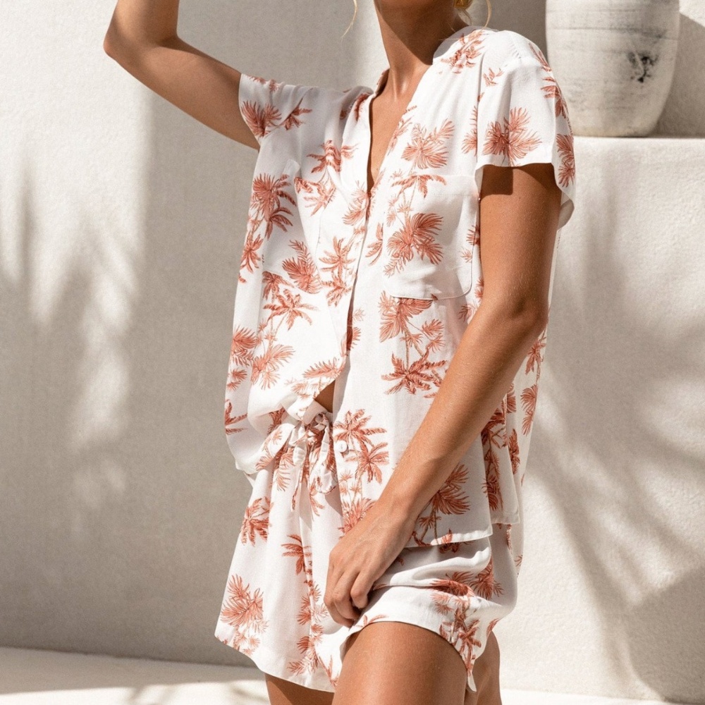 Piyama - Maggie Pajama Set - Vintage Palm - Sunset - Brand New